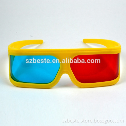 good selling plastic anaglyphic 3d red blue film glasses